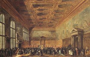 Francesco Guardi rThe Doge Grants an Andience in the Sala del Collegin in the Ducal Palace (mk05) France oil painting art